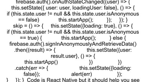 Firebase Auth Anonymous Login