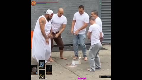 Guys doing summoning ritual in broad daylight