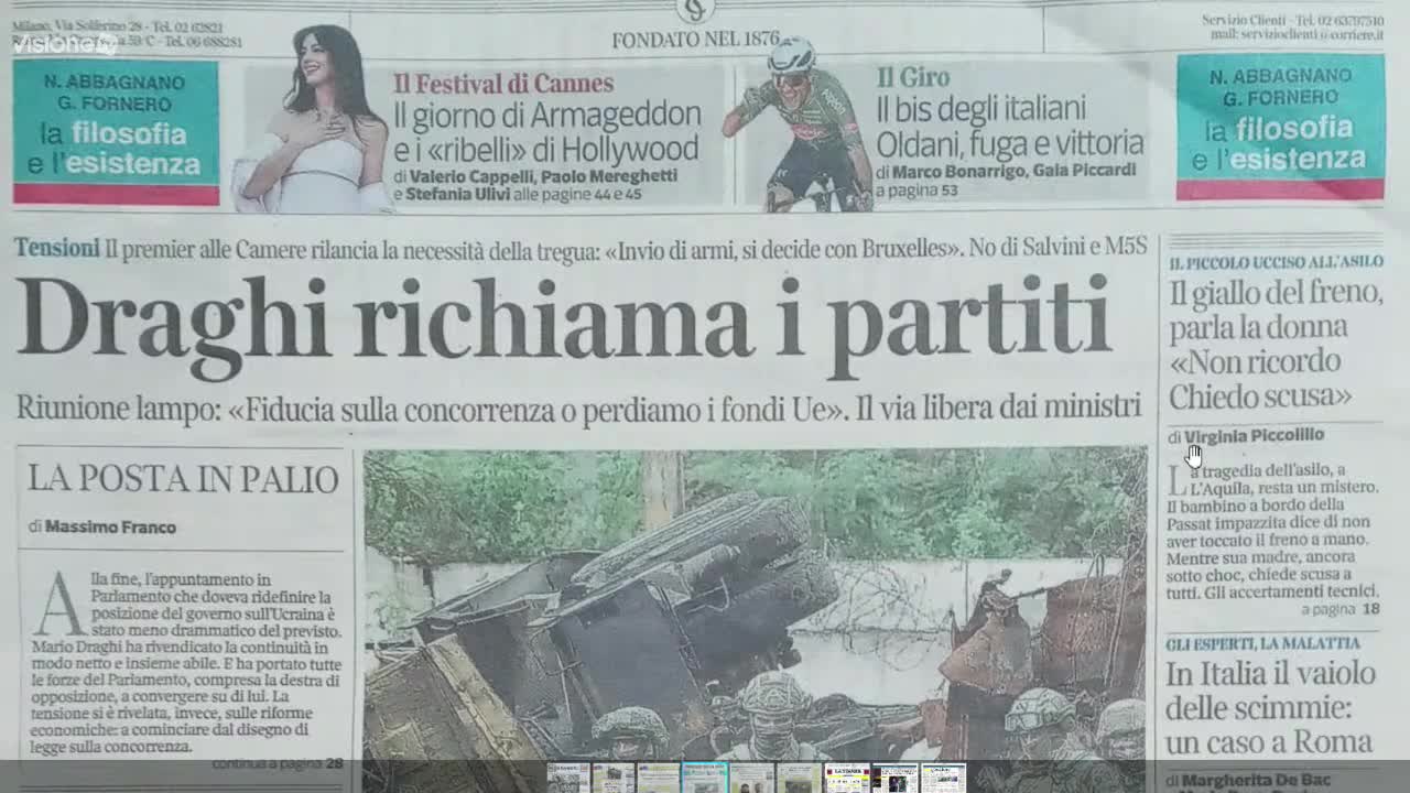 IL CONTROCANTO - “Le guerre stellari di Vladimir Putin”, Rassegna stampa del 20 Maggio 2022.😇💖👍