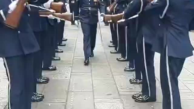 US Military performing in Times Square