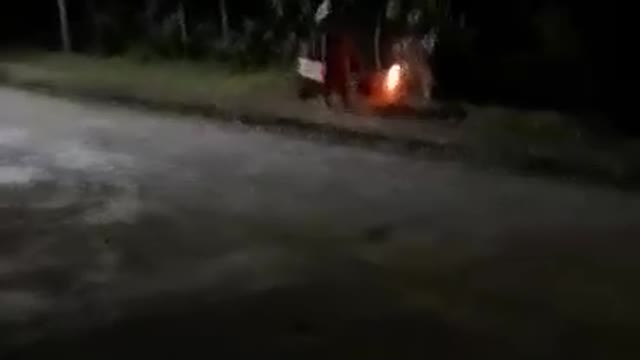 Firing a homemade cannon in the middle of the night