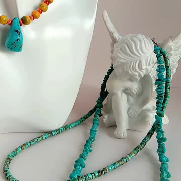 Turquoise red spiny oyster Bumblebee beads gemstone necklace ful strand 16inch jewelry choker04