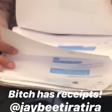 Bitch has receipts man has printed text messages on paper