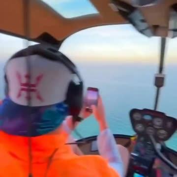 view from inside the elicopter