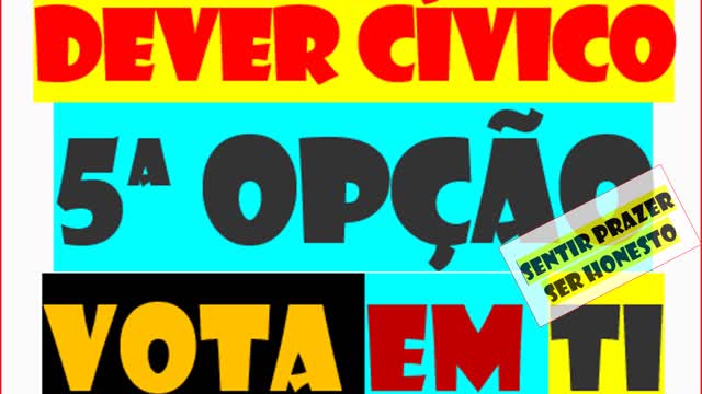 5ª OPÇÃO VOTA EM TI DRIBLA SISTEMA politics-political