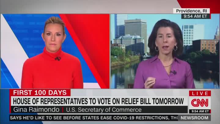 Poppy Harlow And Sec. Gina Raimondo Discuss The Democratic Party