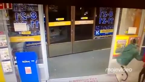 A cashier in Finland deals with shoplifters. Notice anything?