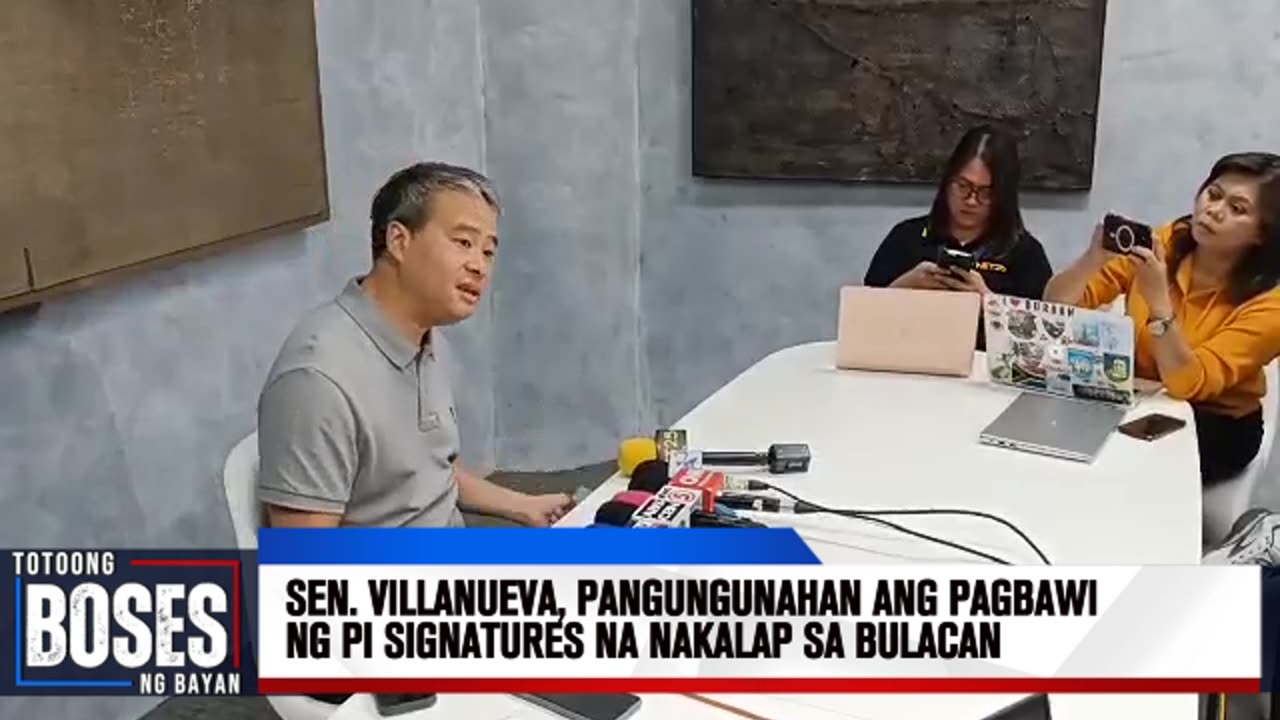 Sen. Joel Villanueva, pangungunahan ang pagbawi ng mga pirmang nakalap para sa PI sa Bulacan