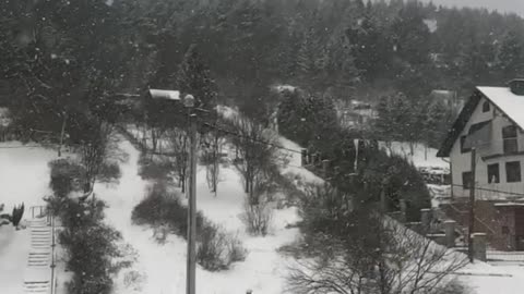 beautiful view of the Carpathian winter mountains