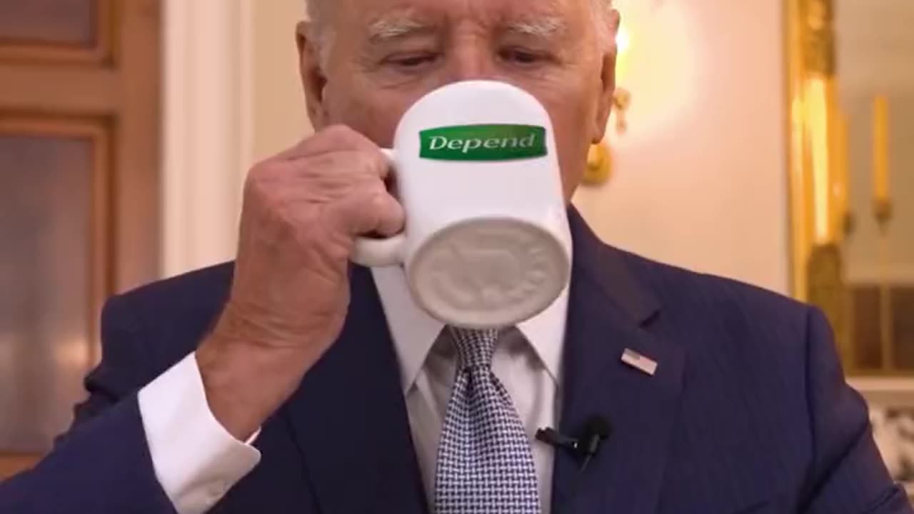 Pedo Biden advertises Depend adult diaper