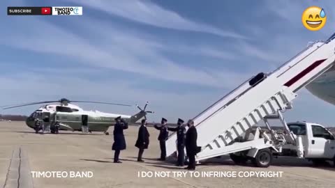Joe Biden trips off the stairs