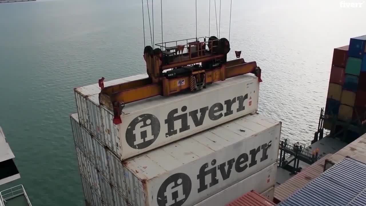 I will make logistic container video for your logo