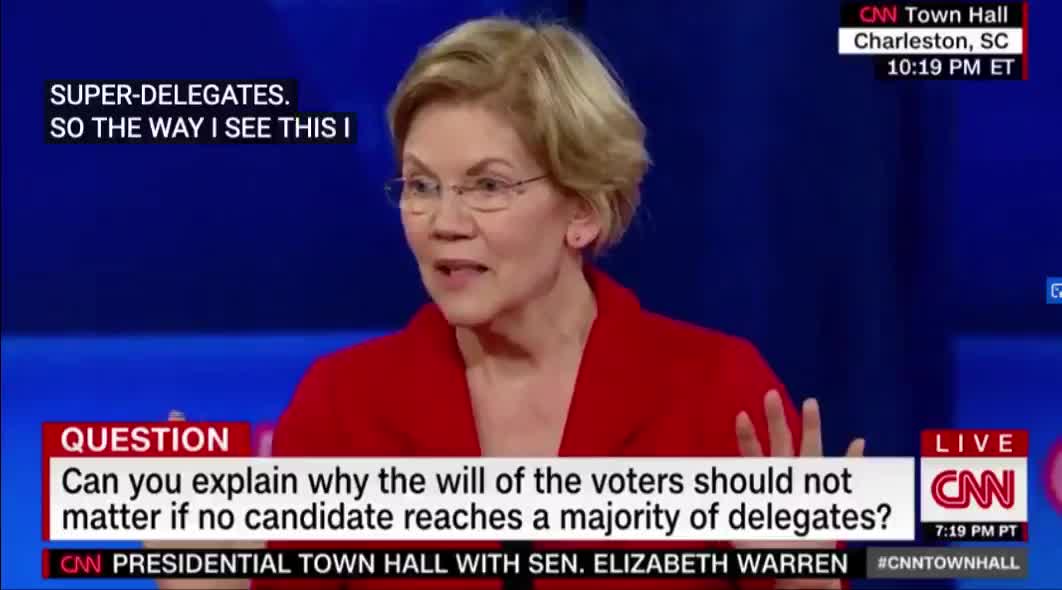 Warren is questioned at CNN-hosted town hall