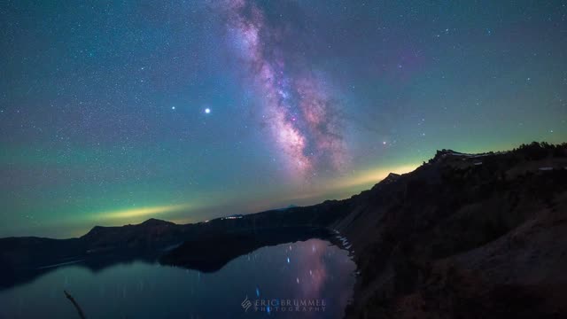 Crater Lake Stabilized Sky Time Lapse