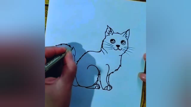 How to draw a cat in a very easy way