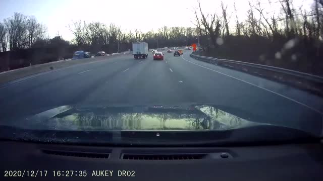 Ice Flies From Box Truck Roof