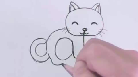 Learning step by step for kid. How To turn Words Cat Into a Cartoon Cat