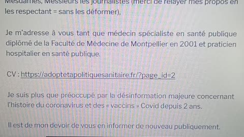 Lettre aux responsables de notre Pays