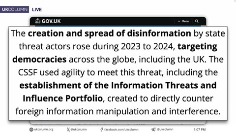 The Information War Fights On: "Countering Disinformation" in the CSSF Annual Report - UK Column