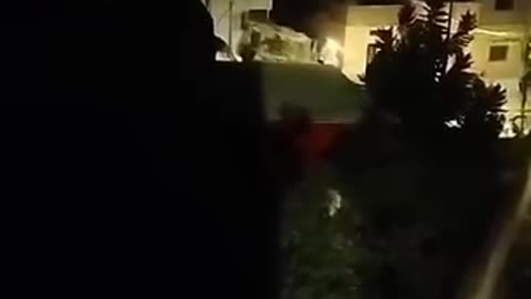 Israeli vehicle blasted by Palestinians last night