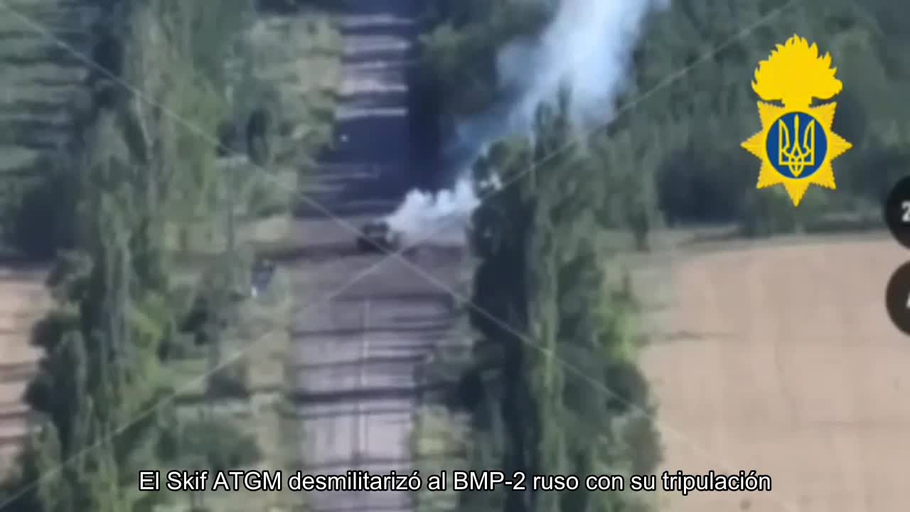 El Skif ATGM desmilitarizó al BMP-2 ruso con su tripulación