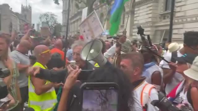 Get Boris Out Protest Outside Downing Street London