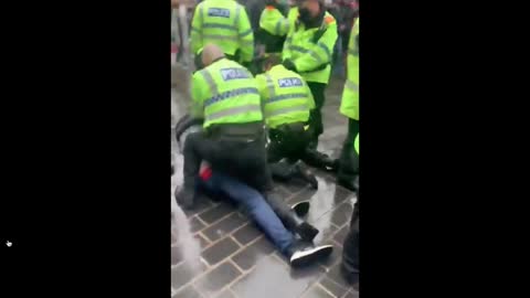 British Police attacking and assaulting and innocent Petitioner for FREEDOM