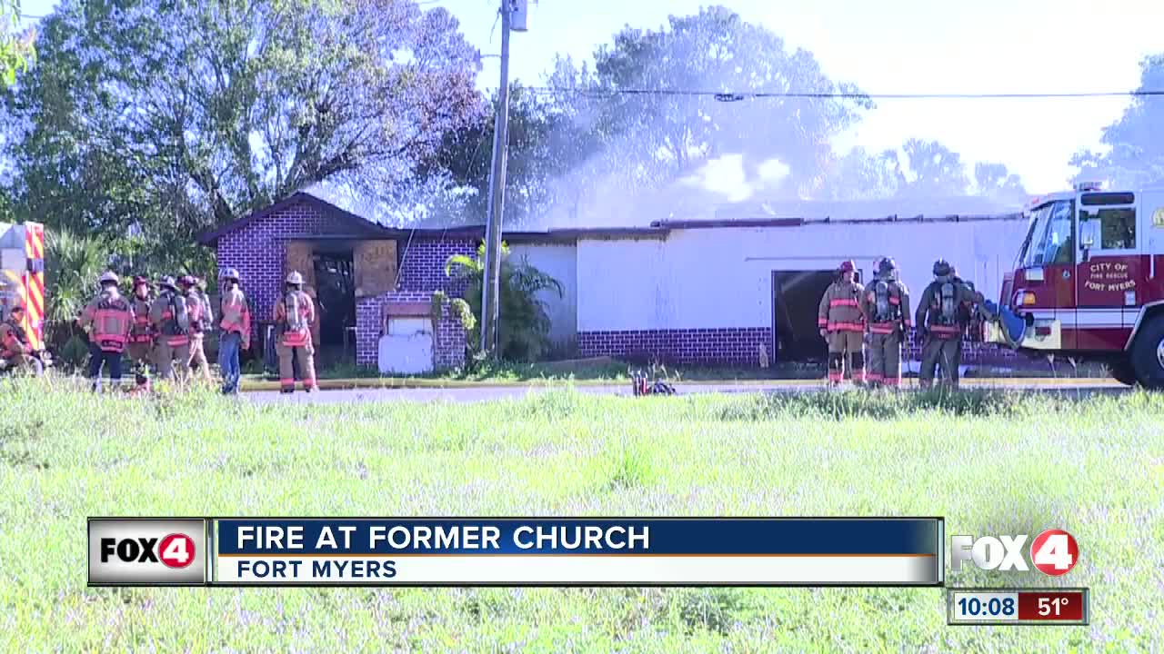 Fire At Abandoned Church