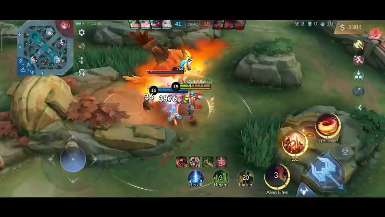 Land Down : Fire ,, fire,,Random Battle Mobile Legends part 3