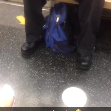 At a loss for words person clips nails on subway
