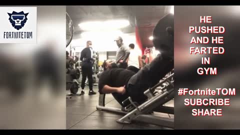 BIG GUY FARTS LOUD IN THE GYM,Try Not To Laugh