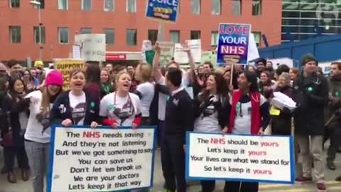 Doctors' strike_ National Health Singers serenade striking doctors