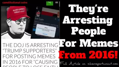 Trump Supporter Arrested For Posting A Meme, and "conspiring to create memes" In 2016