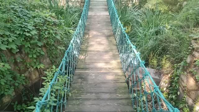 This suspension bridge is scary