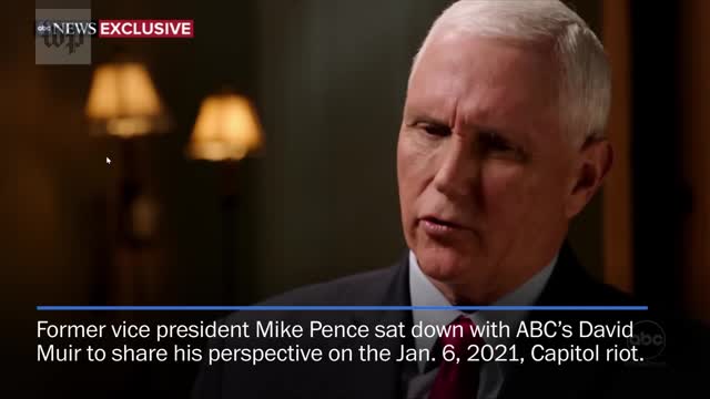 Former vice president Mike Pence sat down with ABC's David