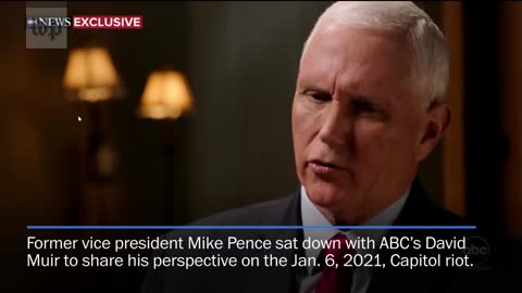 Former vice president Mike Pence sat down with ABC's David