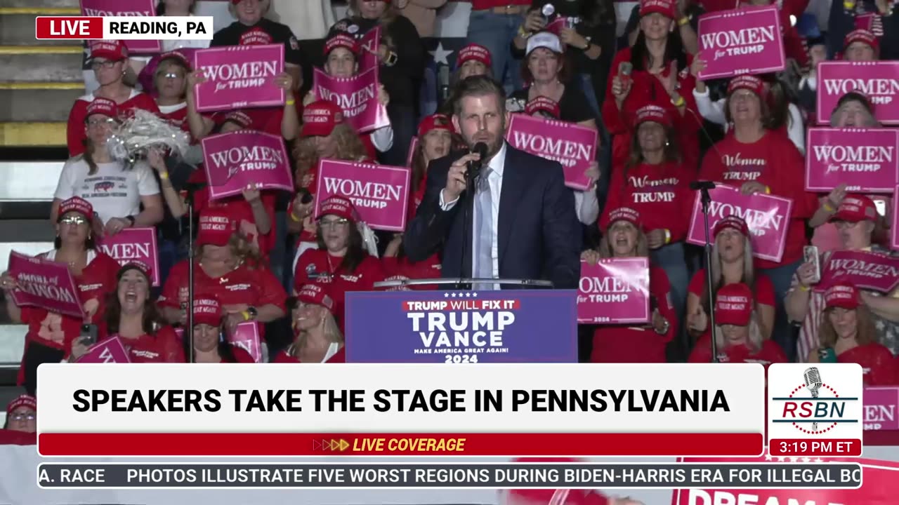 FULL SPEECH: Eric Trump Delivers Remarks in Reading, PA