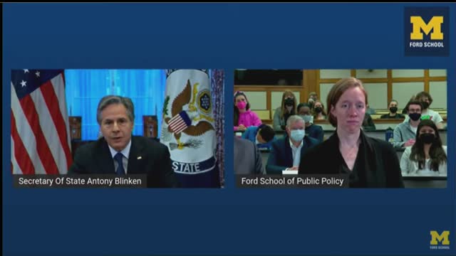 Secretary Blinken in a virtual conversation on 21st century diplomacy and global challenges