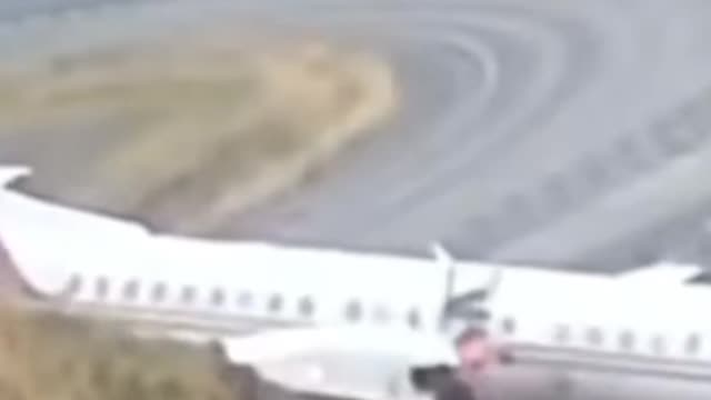 Plane crash captured CCTV security camera