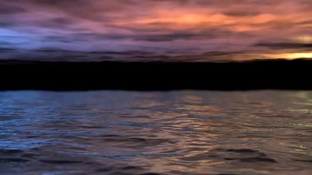Sunset by the lake