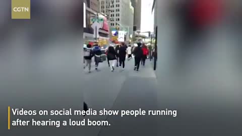 Manhole explosion in New York Times square