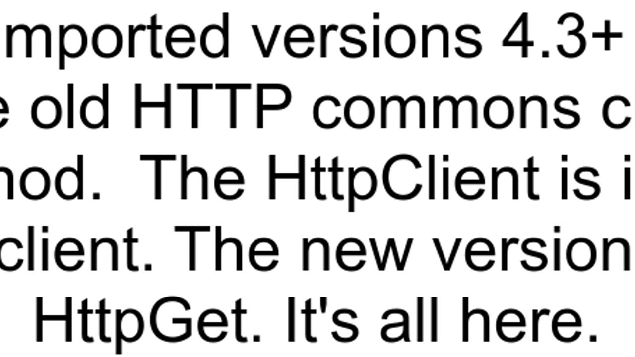 Error HttpClient cannot be resolved to a type