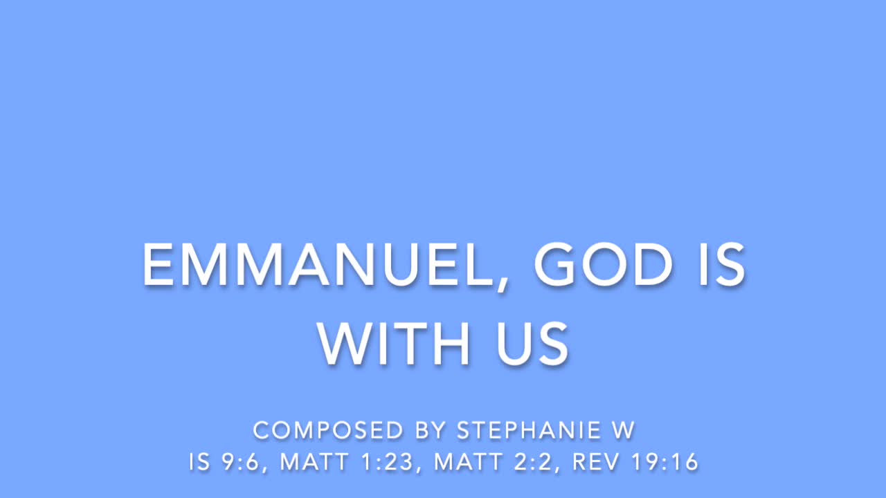 EMMANUEL, GOD IS WITH US - COMPOSED BY STEPHANIE W. [SONGS OF WORSHIP II COLLECTION]