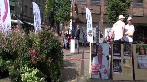 Alternativ för Sverige. Stortorget i Helsingborg 3 Sept. 2018