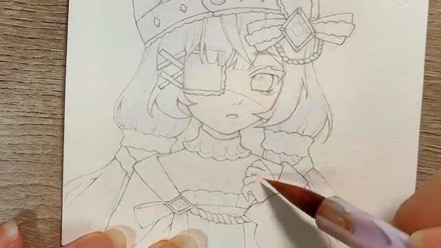 Teach you how to use color to destroy a line draft 02