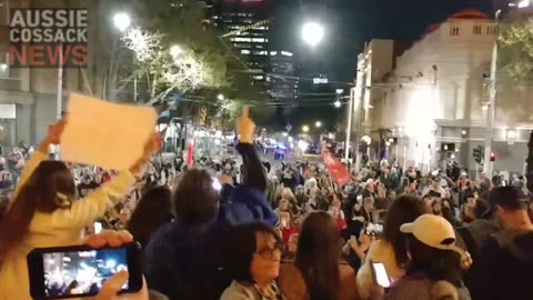 Raving in Front of Parliament House in Melbourne Chanting "Fu*k You Dan!"