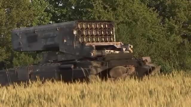 Russia's TOS-1 Heavy Flamethrower System nicknamed ‘Solntsepyok’,