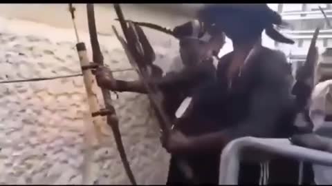 Natives in Australia showing no fear and is fighting back.