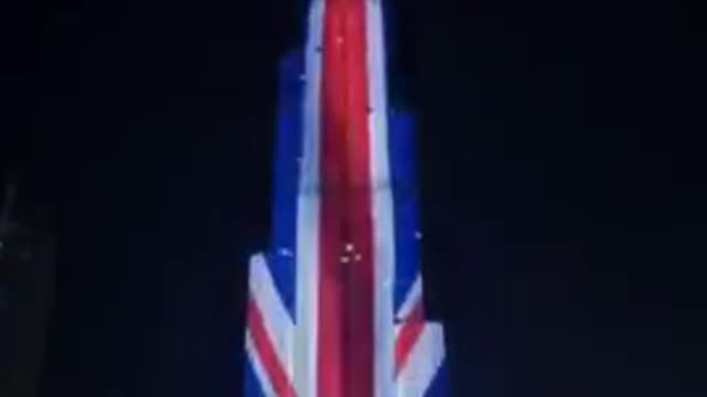 Queen Elizabeth II Funeral | Queen Elizabeth's Image Lip Up On Burj Khalifa | #Shorts