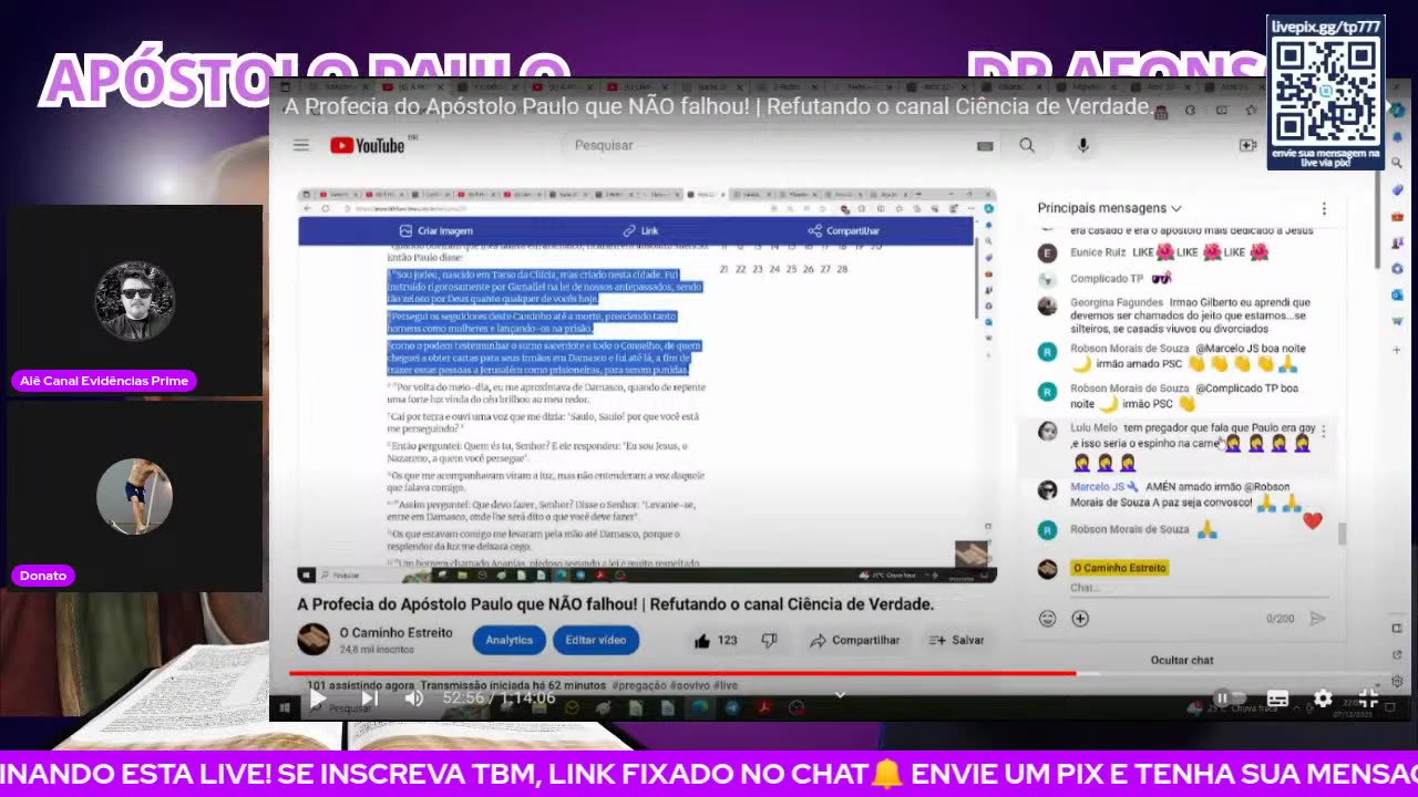 Canal Evidências - 4TT5IxBiogg - SUPER LIVE APÓSTOLO PAULO vs AFONSO CIENCIA DE VERDADE